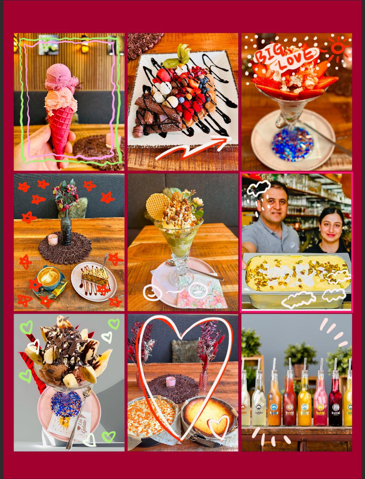 Bunte Waffel